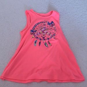 kids vibrant pink tank top